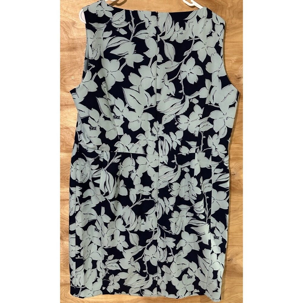 NWT Marina Rinaldi Women's  Sz 16 Devon Floral Printed Shift Dress Lined Zipper - Picture 3 of 8